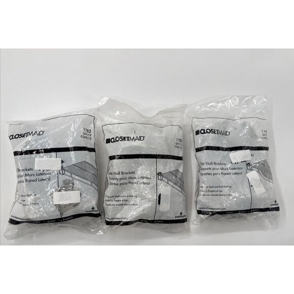 CLOSETMAID Side Wall Brackets 12 Pack 1782 With Mounting Hardware Drywall NEW - Picture 4 of 7